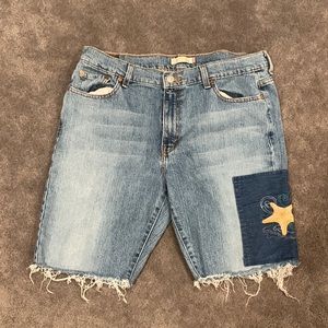 Levis Patchwork Bootcut Jorts